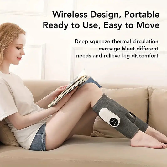 [Heated Leg Massager] 2 Leg Massagers with Heat | Air Compressed Massager for Round Calf Push